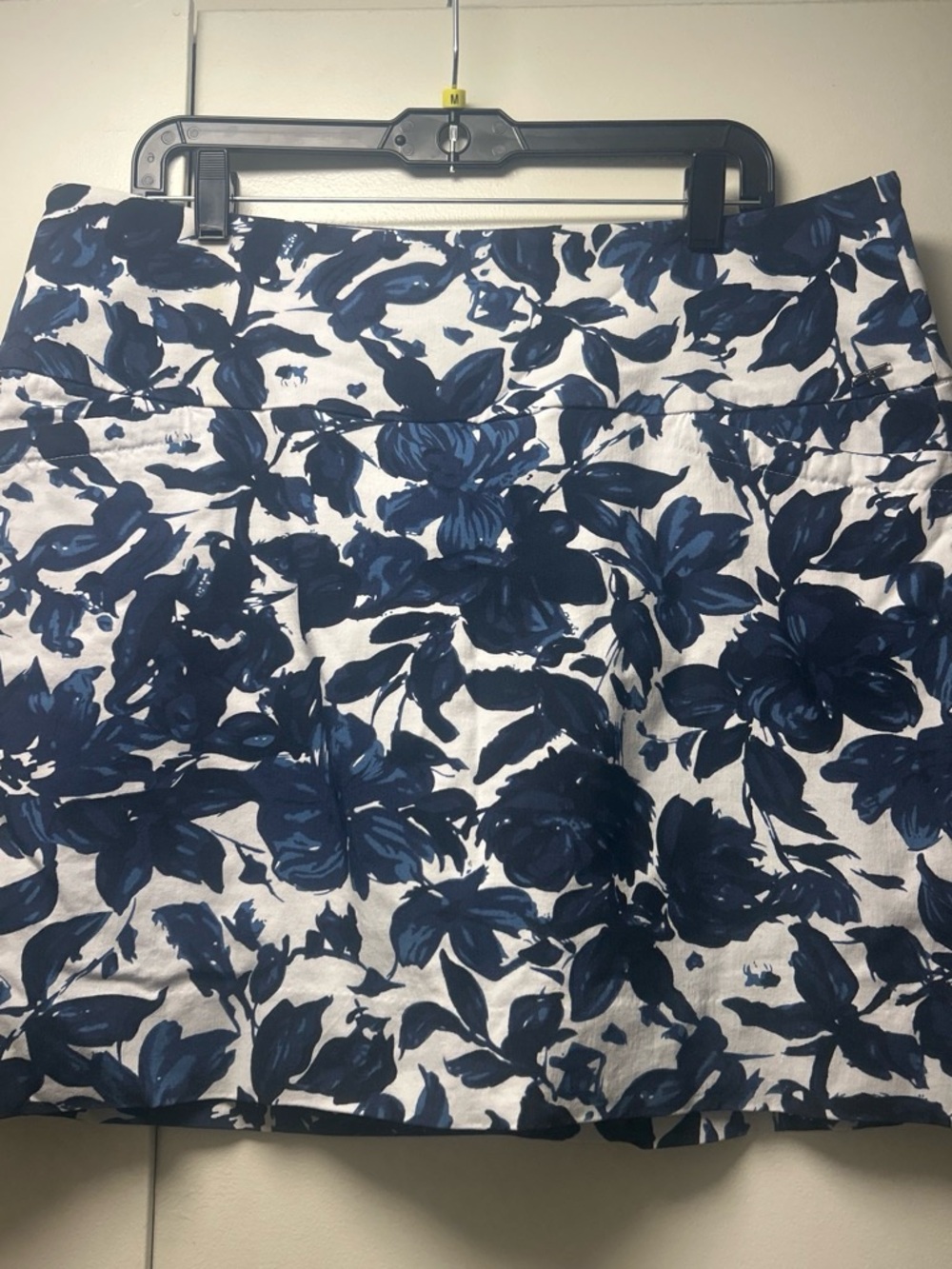SC & CO Blue Floral A-Line Skirt - Navy & White